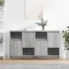 Image de vidaXL Buffets 2 pcs sonoma gris bois d'ingénierie