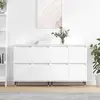 Image de vidaXL Buffets 2 pcs blanc