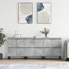 Image de vidaXL Buffets 3 pcs - Gris béton