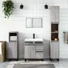 Image de vidaXL Sonoma Gris - Ensemble de meubles de salle de bain 3 pcs