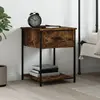 Image de VidaXL Table de chevet - Chêne fumé