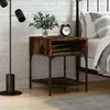 Image de VidaXL Table de chevet - Chêne Fumé