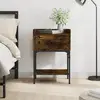 Image de vidaXL Table de chevet - Chêne fumé
