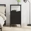 Image de vidaXL Table de chevet Industrielle - Noir 41x31x80 cm