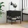 Image de VIDAXL Table de chevet - Noir 40x42x45 cm bois d’ingénierie