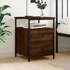 Image de vidaXL Table de Chevet - Chêne Marron