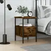 Image de VIDAXL Table de chevet - Chêne fumé