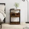 Image de vidaXL Table de Chevet Chêne Fumé