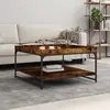 Image de VidaXL Table Basse Chêne Fumé 80x80x45 cm