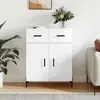 Image de vidaXL Buffet Blanc Brillant