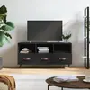 Image de vidaXL Meuble TV avec rangements 102x36x50 cm - Noir
