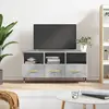 Image de vidaXL Meuble TV 102x36x50 cm - Gris Béton