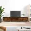 Image de vidaXL Meuble TV - Chêne fumé