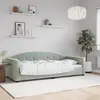 Image de vidaXL Lit de Jour Velours Gris Clair 90x190 cm