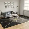Image de vidaXL Tapis Lavable - Noir et Doré
