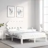 Image de vidaXL Cadre de lit sans matelas blanc bois de pin massif