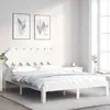 Image de vidaXL Cadre de lit sans matelas blanc 140x190 cm bois de pin massif