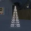 Image de vidaXL Sapin de Noël sur mât de drapeau 200 LED 180 cm