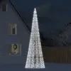 Image de vidaXL Sapin LED sur mât de drapeau 1534 LED 500 cm