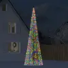 Image de vidaXL Sapin LED sur mât de drapeau 1534 LED 500 cm