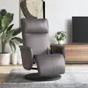 Image de VidaXL Fauteuil de massage repose-pieds gris Similicuir