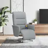 Image de vidaXL Fauteuil Inclinable Massage & Repose-pieds Gris Clair