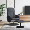 Image de vidaXL Fauteuil de massage - Gris foncé velours
