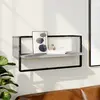 Image de vidaXL Étagère murale avec barre 65x25x30 cm Sonoma
