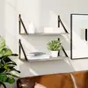Image de vidaXL Étagères murales 2pcs Gris