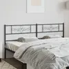 Image de vidaXL Tête de lit de remplacement métal noir 193 cm
