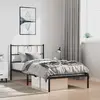 Image de vidaXL Cadre de lit métal sans matelas avec tête de lit noir 100x190cm