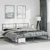 Image de vidaXL Cadre de lit métal sans matelas avec tête de lit noir 183x213cm