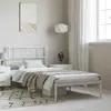 Image de vidaXL Cadre de lit métal sans matelas et tête de lit blanc 100x190 cm