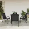 Image de VidaXL Ensemble de Dîner 5pcs - Noir