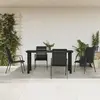Image de vidaXL Ensemble à Manger de Jardin 5 pcs - Noir Textilène et Acier