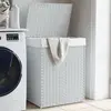 Image de vidaXL Panier à linge résine tressée 46x33x60 cm