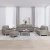 Image de vidaXL Canapés 4 pcs avec Pouf - Taupe