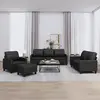 Image de vidaXL Canapés 4 pcs - Noir Similicuir