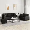 Image de VidaXL Ensemble de canapés 3 pcs - Noir