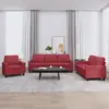 Image de vidaXL Ensemble de canapés 3 pcs - Bordeaux similicuir
