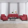 Image de vidaXL Canapés 4 pcs rouge bordeaux similicuir