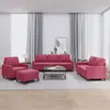 Image de VidaXL Ensemble de canapés 4 pcs avec coussins - Rouge bordeaux Velours