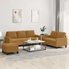 Image de vidaXL Ensemble de Canapés 3 Pièces - Marron Velours