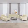 Image de vidaXL Ensemble 4 pcs Crème