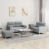 Image de vidaXL Ensemble de canapés 3 pcs - Gris clair - Tissu