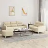 Image de vidaXL Ensemble de Canapés 3 pcs - Crème