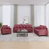 Image de VIDAXL Ensemble de canapés 3 pcs avec coussins - Rouge bordeaux
