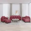 Image de vidaXL Ensemble canapés 4 pcs - Rouge bordeaux