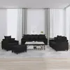 Image de vidaXL Ensemble de canapés 4 pcs - Noir velours