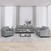 Image de vidaXL Ensemble canapés 3 pcs - Gris clair tissu